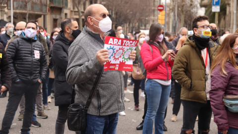 Concentració convocada per CCOO i UGT