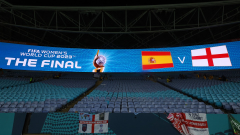 Imagen que muestra la bandera España e Inglaterra, que se disputarán la final del Mundial Femenino el próximo domingo