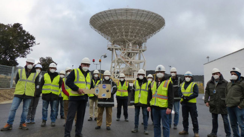 Inauguración de la nueva antena DSS-56 de la estación de Robledo de Chavela.