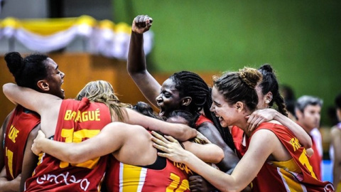 Varias jugadoras de la selección española femenina Sub-19.FEB