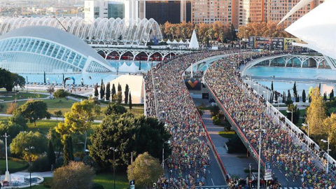 La pasada maratón de València marcó récord de participación| Foto: Efe (JC Cárdenas)