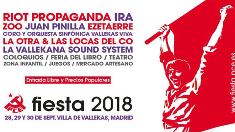 Cartel fiestas del PCE 2018