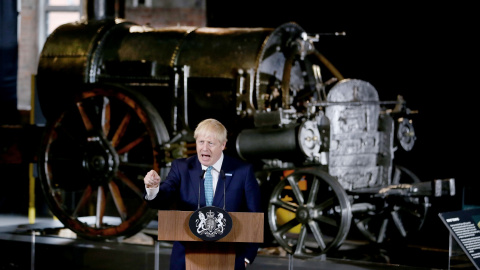 27.07.19 /  Boris Johnson  gesticula durante un discurso en Manchester. - Lorne Campbell, REUTERS