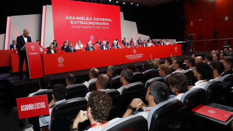 El presidente de la RFEF, Luis Rubiales, en la Ciudad del Fútbol de Las Rozas, a 25 de agosto de 2023.