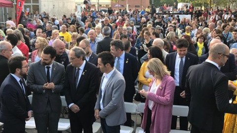 Quim Torra en el acto institucional en Sant Julià de Ramis (Girona). - EUROPA PRESS