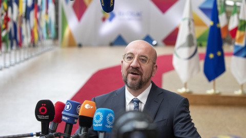 El presidente del Consejo Europeo, Charles Michel, a su llegada a la cumbre UE-CELAC del pasado julio. E.P.