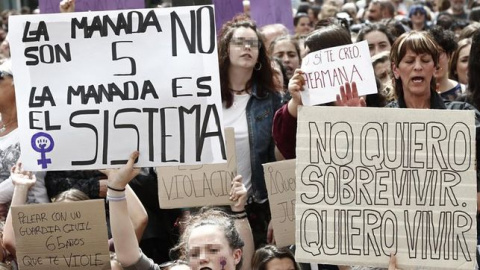 Manifestación contra La Manada. EFE/Archivo