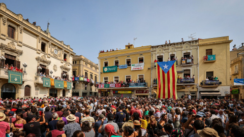 Plaça de la Vila de Vilafranca amb motiu del Sant Fèlix