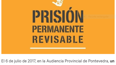 Imagen de la campaña contra la derogación de la Prisión Permanente Revisable en Change.org