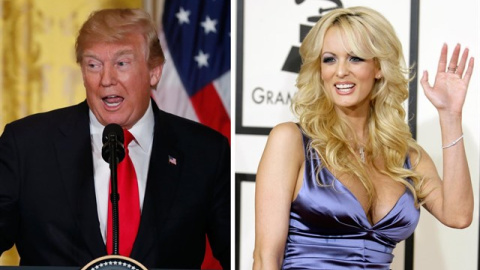 Donald Trump y Stephanie Clifford, conocida por el nombre artístico de Stormy Daniels. REUTERS