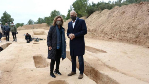 excavación de la fosa común del Mas de Santa Magdalena, en Móra d'Ebre