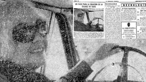 Página de 'La Vanguardia' con la noticia sobre la barcelonesa Margarita López Grau, fotografiada por Cifra en 1966.