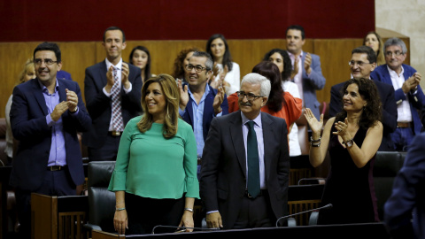 La presidenta de la Junta de Andalucía, Susana Díaz,  ha recibido la confianza de la mayoría del Parlamento andaluz, con los votos del PSOE y Ciudadanos. REUTERS/Marcelo del Pozo