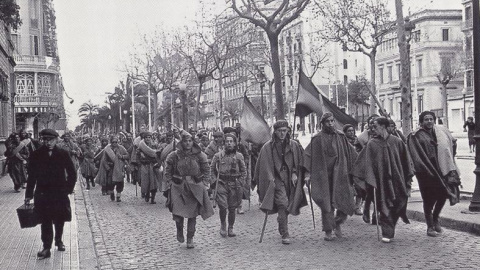 Tropas de Franco entran en Barcelona el 6 de enero de 1939