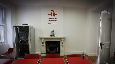 Un salón del Instituto Cervantes de Gibraltar.