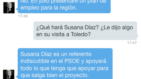 Fragmento de la entrevista realizada en Twitter