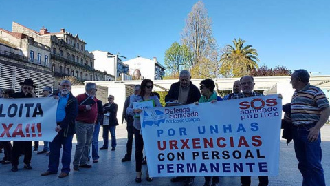 Protesta contra los recortes en Sanidad impulsados por la Xunta de Galicia.