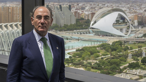 El presidente de Iberdrola, Ignacio Sánchez Galán, en las oficinas de la eléctrica en Valencia.