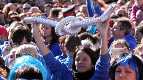 Manifestación en la localidad de Amposta contra el nuevo Plan del Ebro