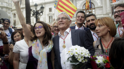 El nuevo alcalde de Valencia Joan Ribó y Mónica Oltra. /REUTERS