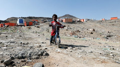 Campo de refugiados en Yemen