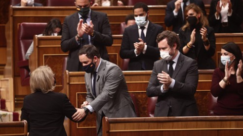 Bancada de los diputados del Vox en el Congreso. Foto de archivo.