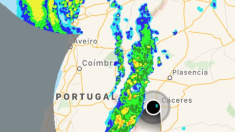 Avance del ciclón Leslie desde Portugal.- AEMET