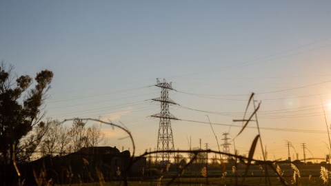 Un poste eléctrico, a 12 de enero del 2021, en Barcelona.