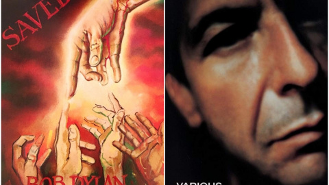 Los discos ‘Saved’, de Bob Dylan, y ‘Various Positions’, de Leonard Cohen.