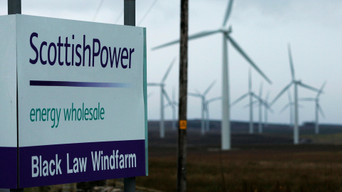 Entrada a unas instalaciones de energía eólica de Scottish Power. REUTERS