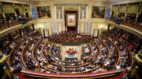 Vista al Congreso de los Diputados, en Madrid.