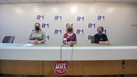 Rueda de prensa del movimiento Feminista 8M tras las negación de autorizar manifestaciones para el 8M. en Madrid a 05/03/2021.