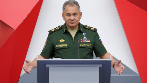 El ministro de defensa de Rusia, Sergei Shoigu, asiste al foro "ARMY" en la región de Moscú