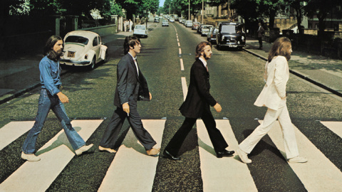 Imágen de la icónica portada del disco de The Beatles 'Abbey Road'.