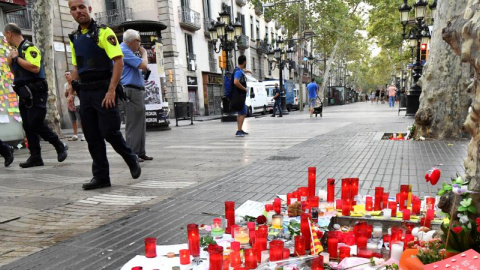 Ramblas de Barcelona tras el atentado de agosto / AFP