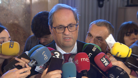 Torra: "Es una infamia. Es un juicio contra 2,3 millones de catalanes"