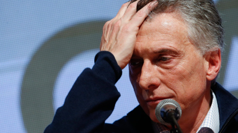 11/08/2019.- El presidente de la Argentina, Mauricio Macri, reconoce la derrota de Juntos Por el Cambio en las elecciones internas que se realizaron este domingo, en la ciudad de Buenos Aires (Argentina) EFE/Juan Ignacio Roncoroni