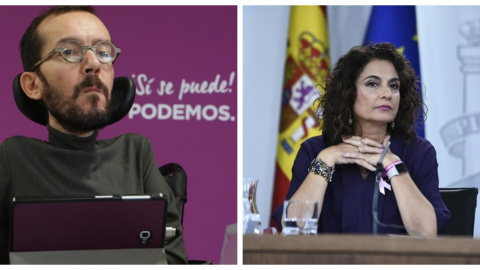 El secretario de Organización, Pablo Echenique, y la ministra de Hacienda, María Jesús Montero / EUROPA PRESS