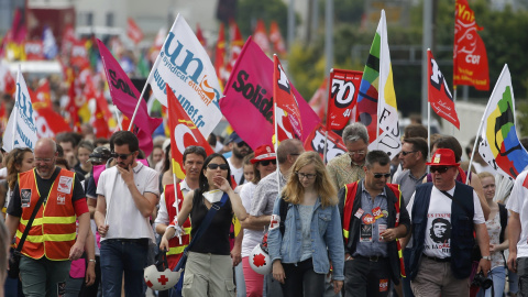 Protesta del pasado jueves en Nantes. - REUTERS