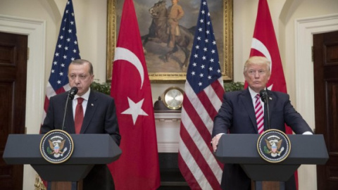 Recep Tayyip Erdogan y Donald Trump en la Casa Blanca. EFE/Archivo