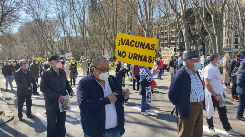 Protesta de la Marea Blanca en Madrid este domingo.