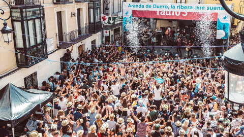 Viva Suecia en la Plaza del Trigo de Aranda de Duero. / Sergi Erre