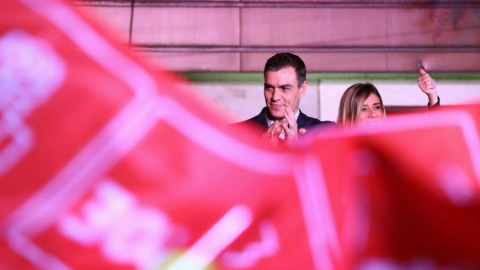 Sánchez, en Ferraz después de ganar las elecciones generales del domingo 10 de noviembre de 2019