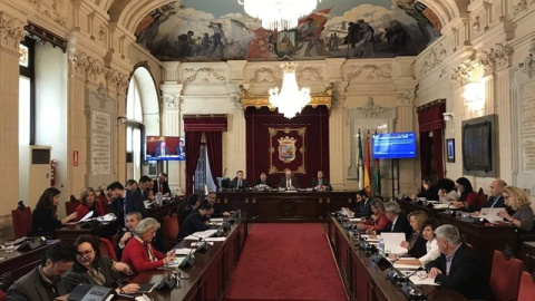 El Pleno del Ayuntamiento de Málaga. EUROPA PRESS