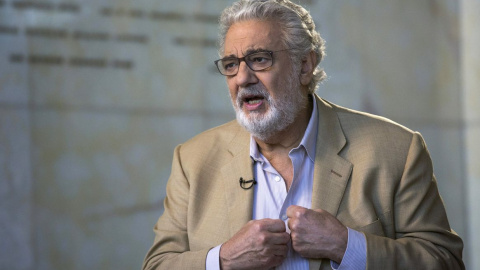 El tenor Placido Domingo, durante una entrevista con la agencia Reuters, en el Dorothy Chandler Pavilion de Los Angeles (EEUU). REUTERS/Mario Anzuoni