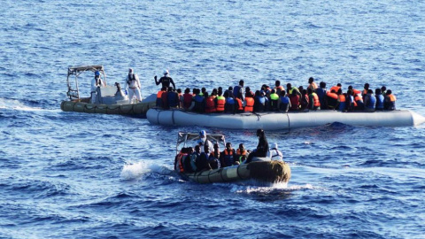 Operación de rescate a migrantes en el mar Mediterráneo | EFE