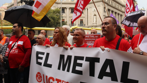 07/10/2022 - Mobilització recent dels treballadors del metall a Barcelona.