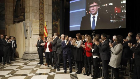 Constitució al Palau de la Generalitat de Catalunya del Consell per la RepúblIca. EFE / Andreu Dalmau