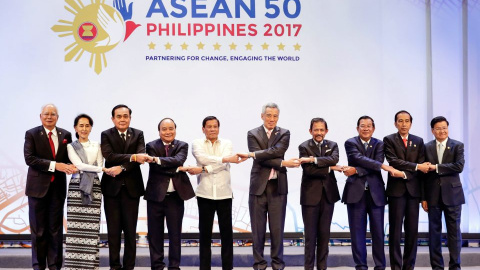 Líderes en la cumbre Asean 50 en Manila, 2017. REUTERS