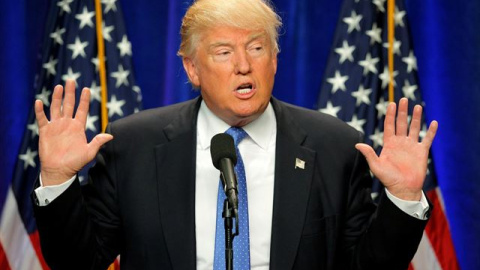 El aspirante a candidato republicano Donald Trump